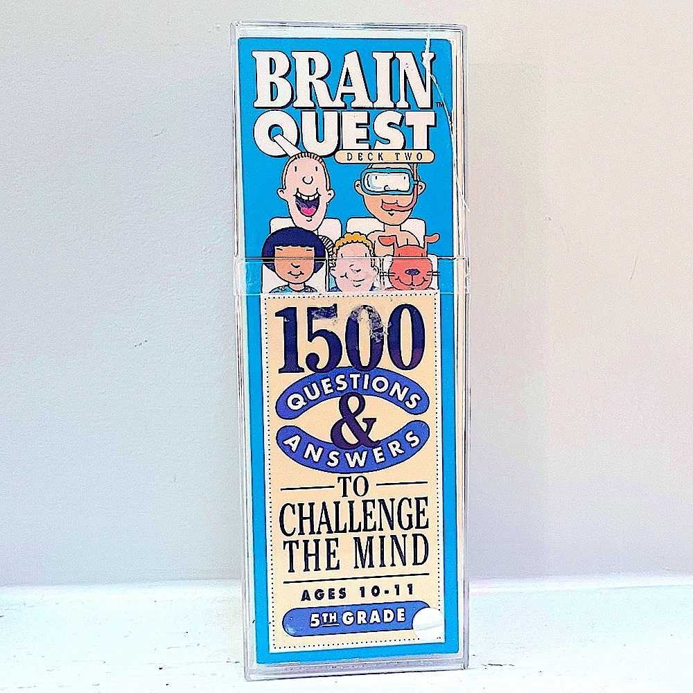 VTG 1992 BRAIN QUEST CHALLENGE THE MIND 5th grade deck 2 1500 questions+answers